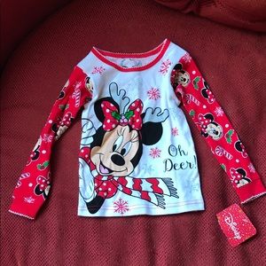 Minnie Mouse Xmas pajamas 3T NWT